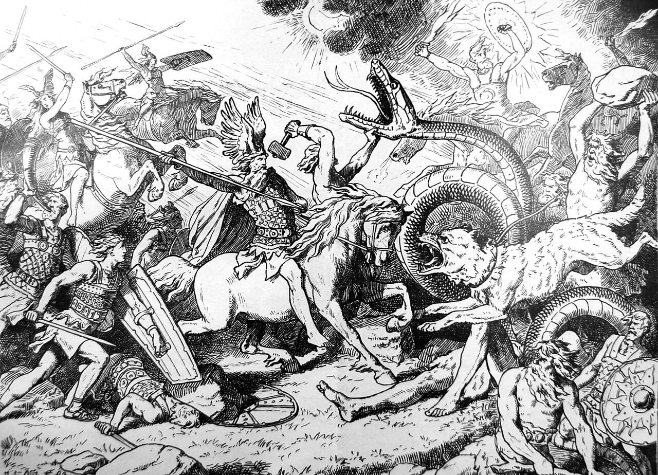 Johannes Gehrts (1855-1921), Ragnarok, ca. 1901. Public domain.